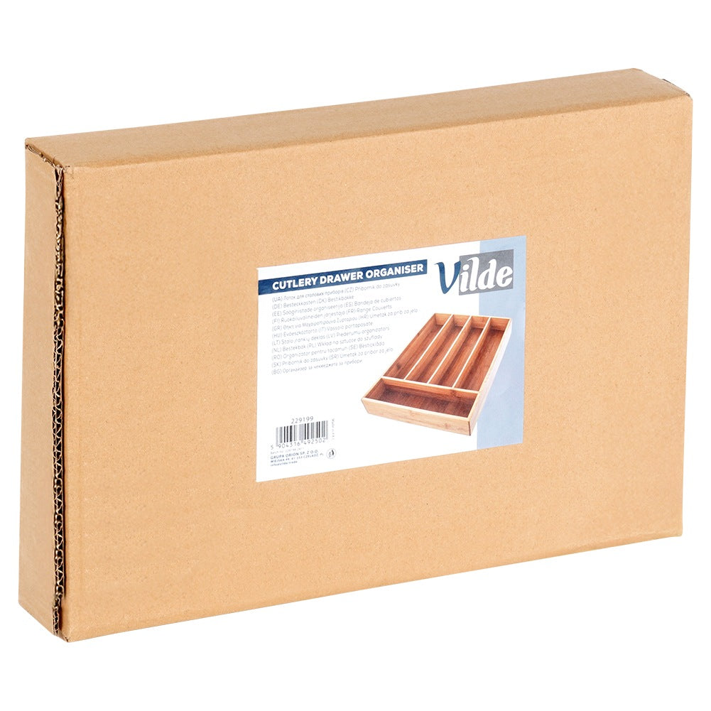 Bamboo cutlery drawer insert 25x35 cm