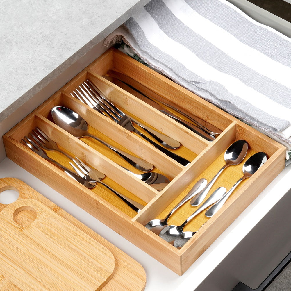 Bamboo cutlery drawer insert 25x35 cm