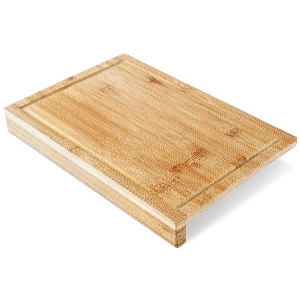 Bamboo cutting board with edge - durable and knife-friendly