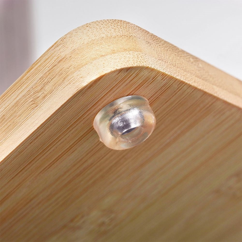 Bamboo cutting board with knife set and magnetic strip for cheeses