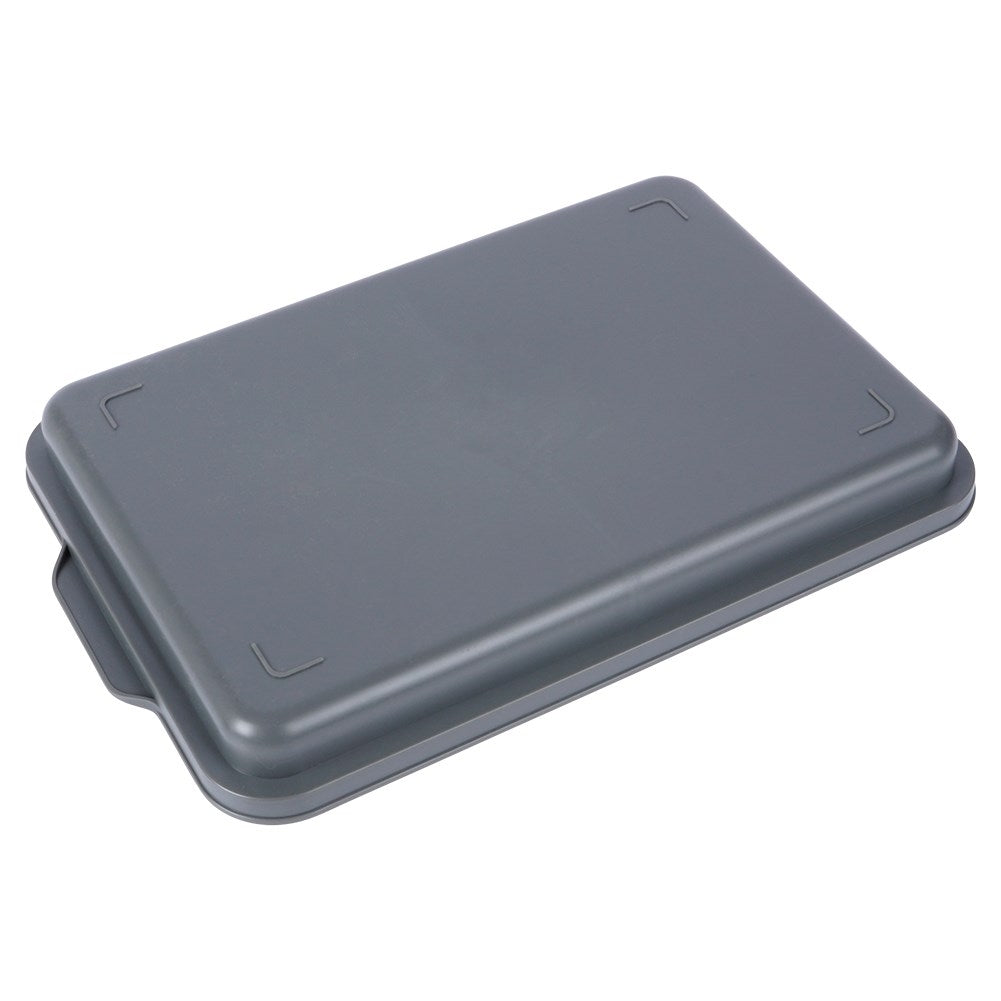 Bamboo cutting board with plastic tray, divided into two parts