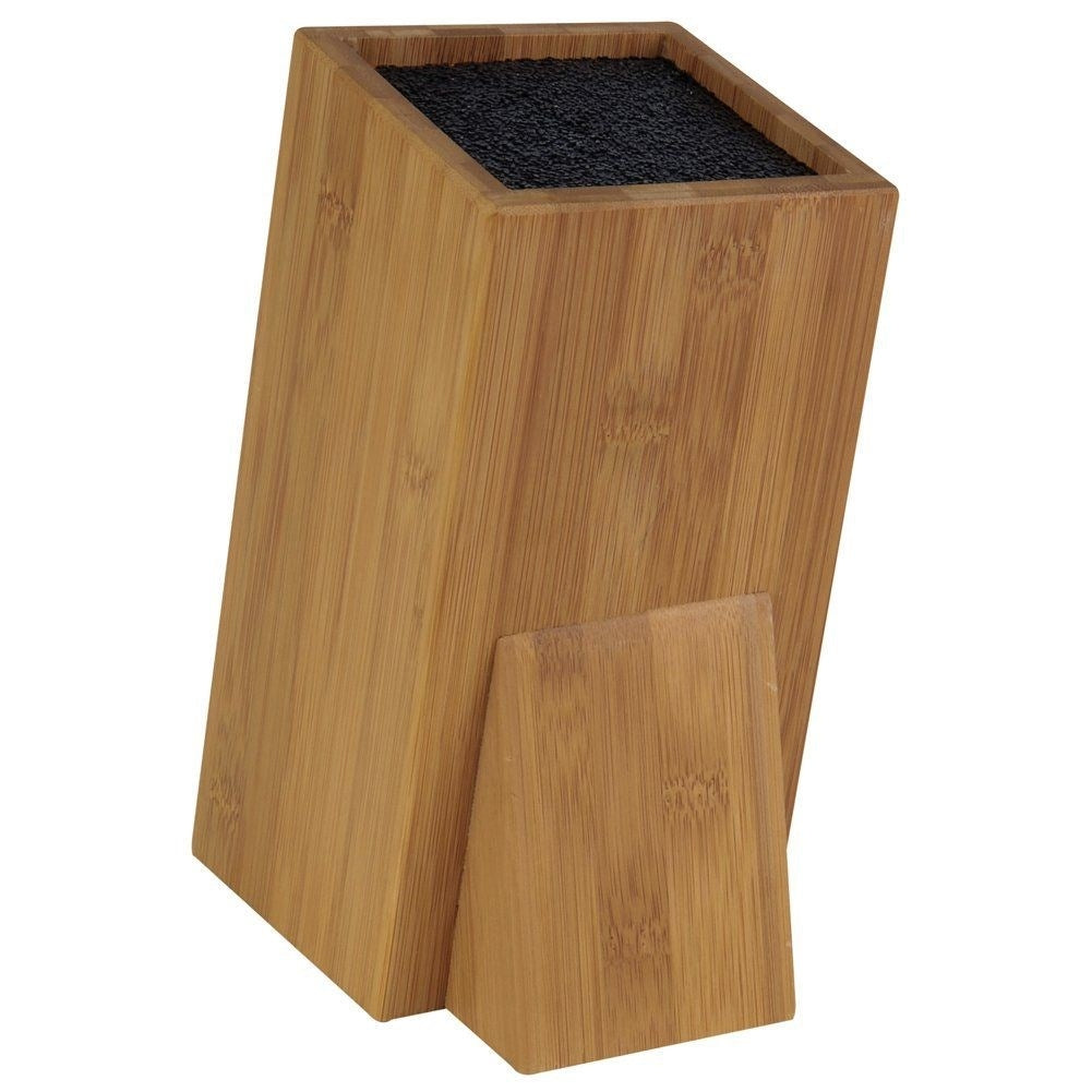 Bamboo knife rack with black bristles for protection and style
