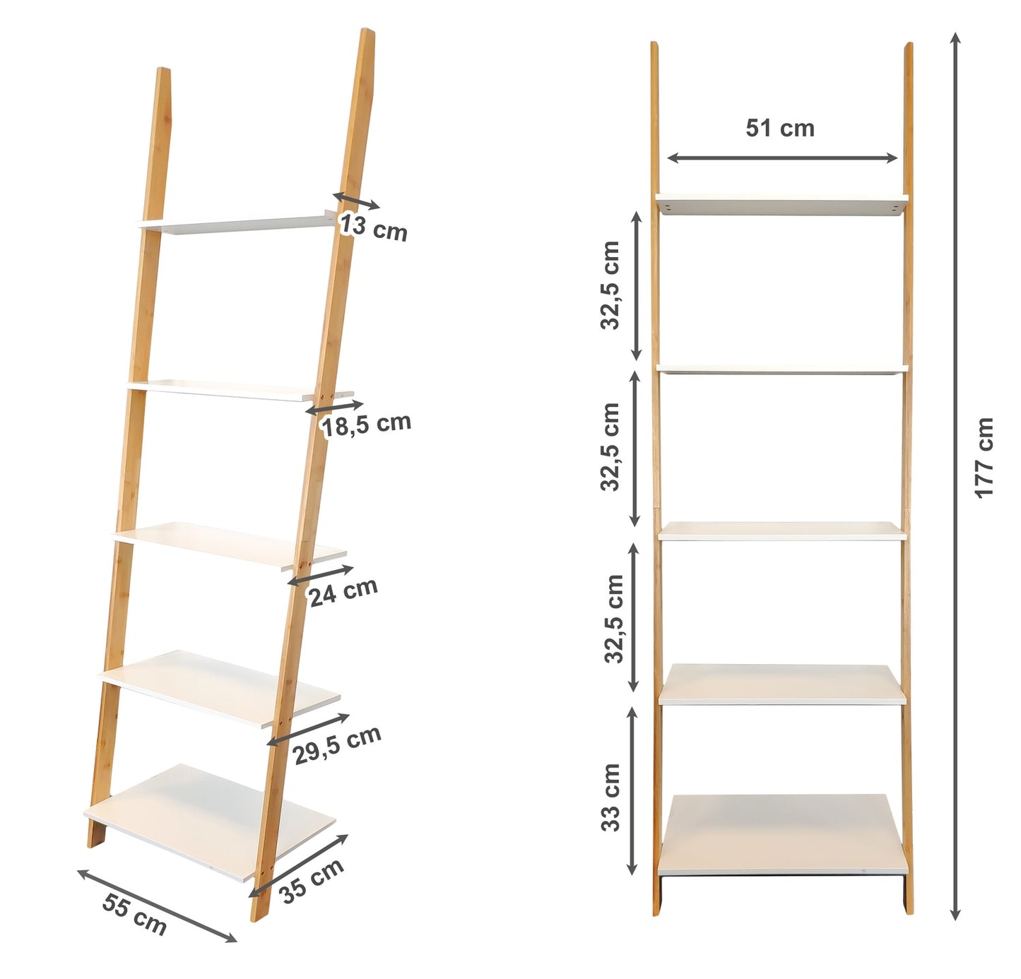 Bamboo ladder stand