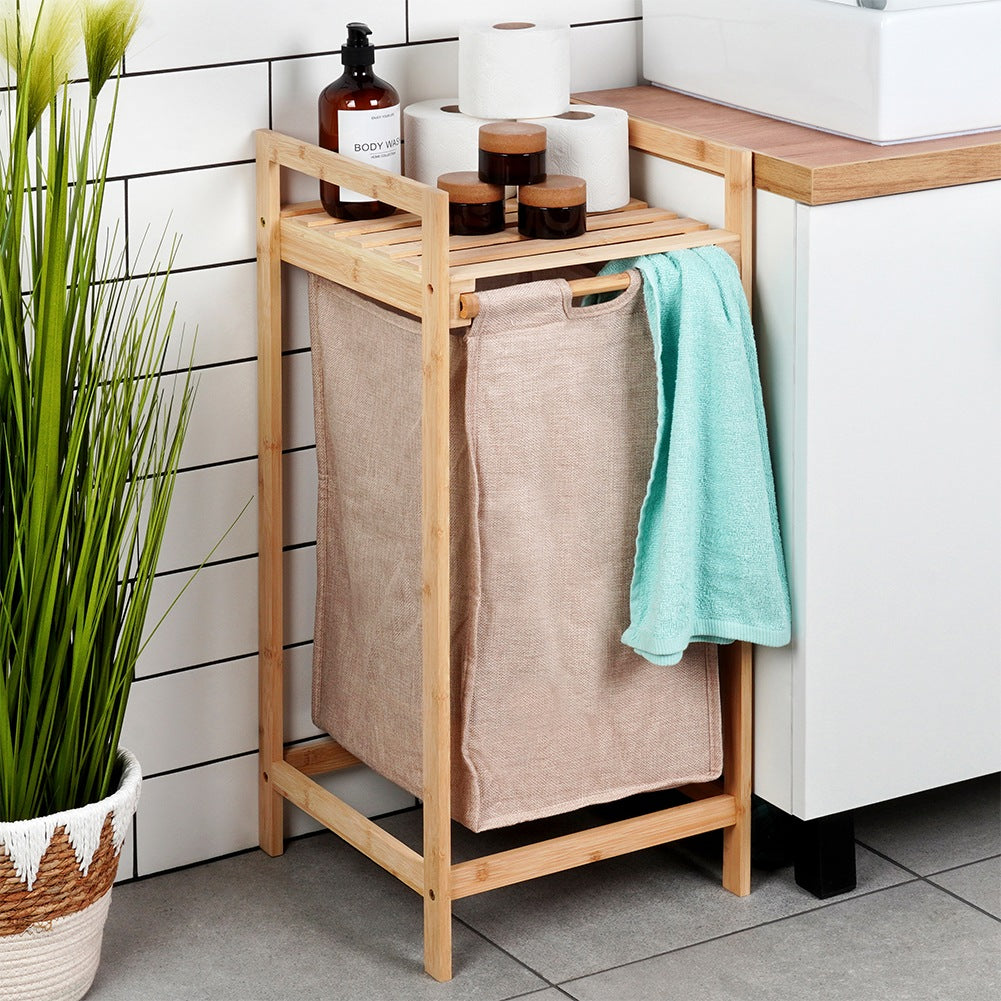Bamboo laundry basket 33x33x73cm