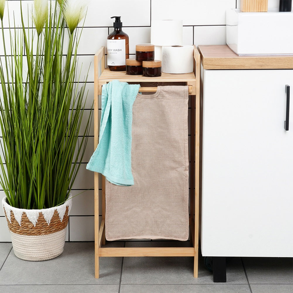 Bamboo laundry basket 33x33x73cm