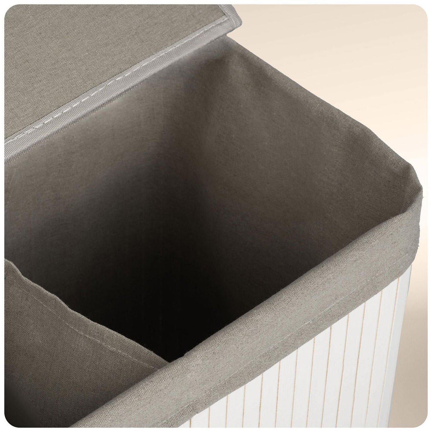 Bamboo laundry basket with lid 100 l Massido