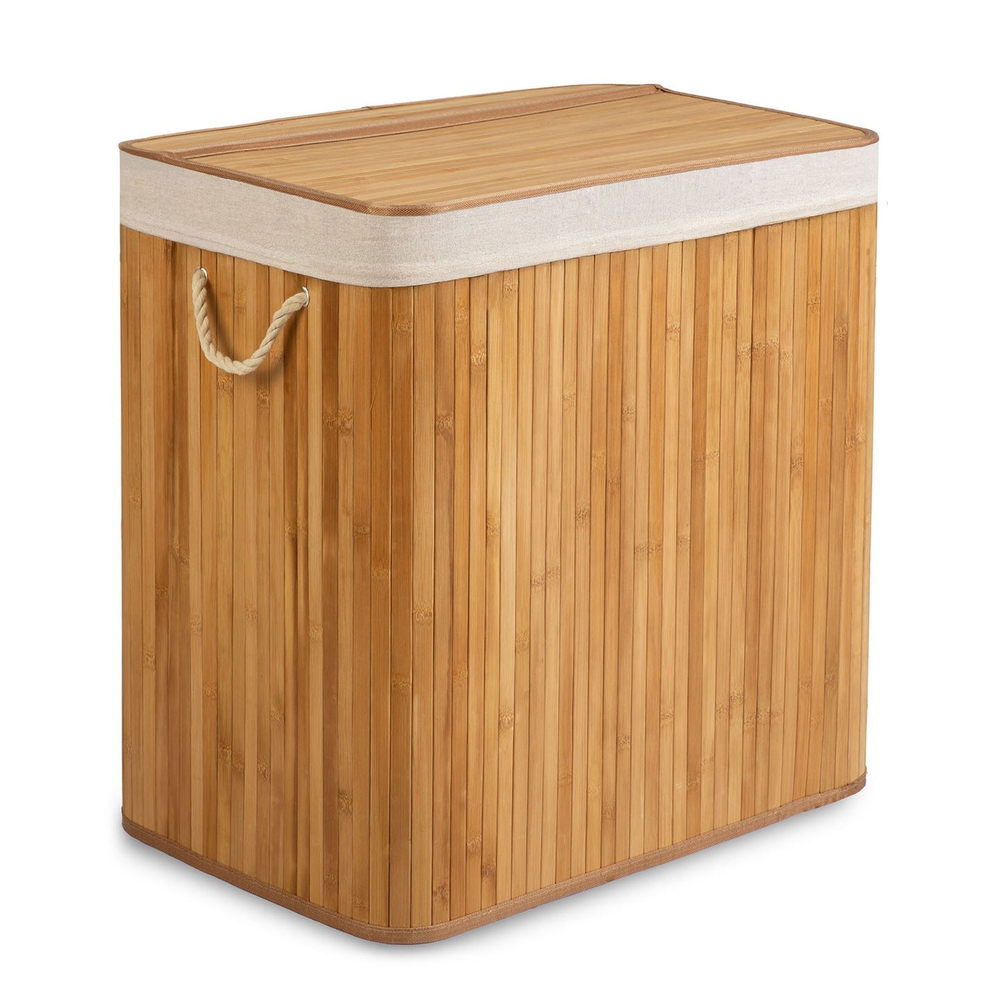Bamboo laundry basket with lid 150 l Massido