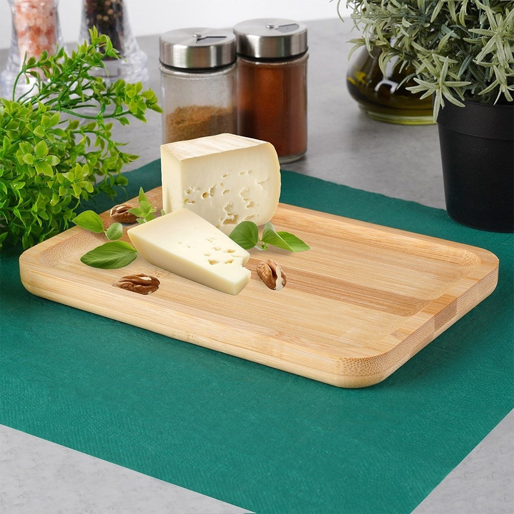Bamboo plate: Durable wood for serving all dishes