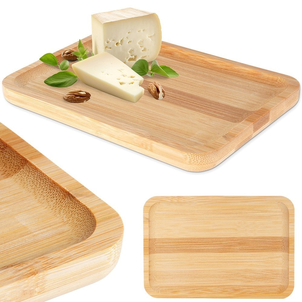 Bamboo plate: Durable wood for serving all dishes