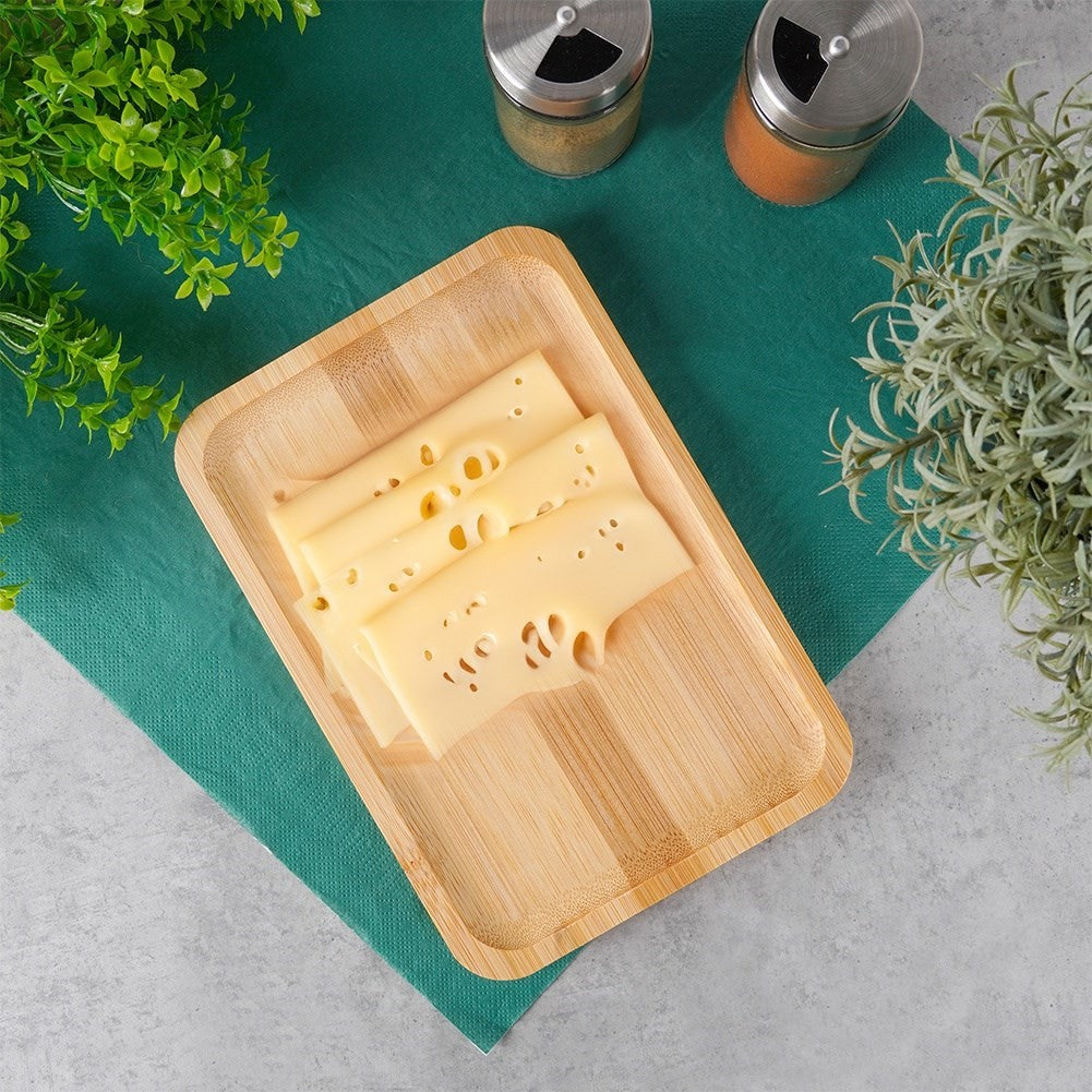 Bamboo plate: Durable wood for serving all dishes