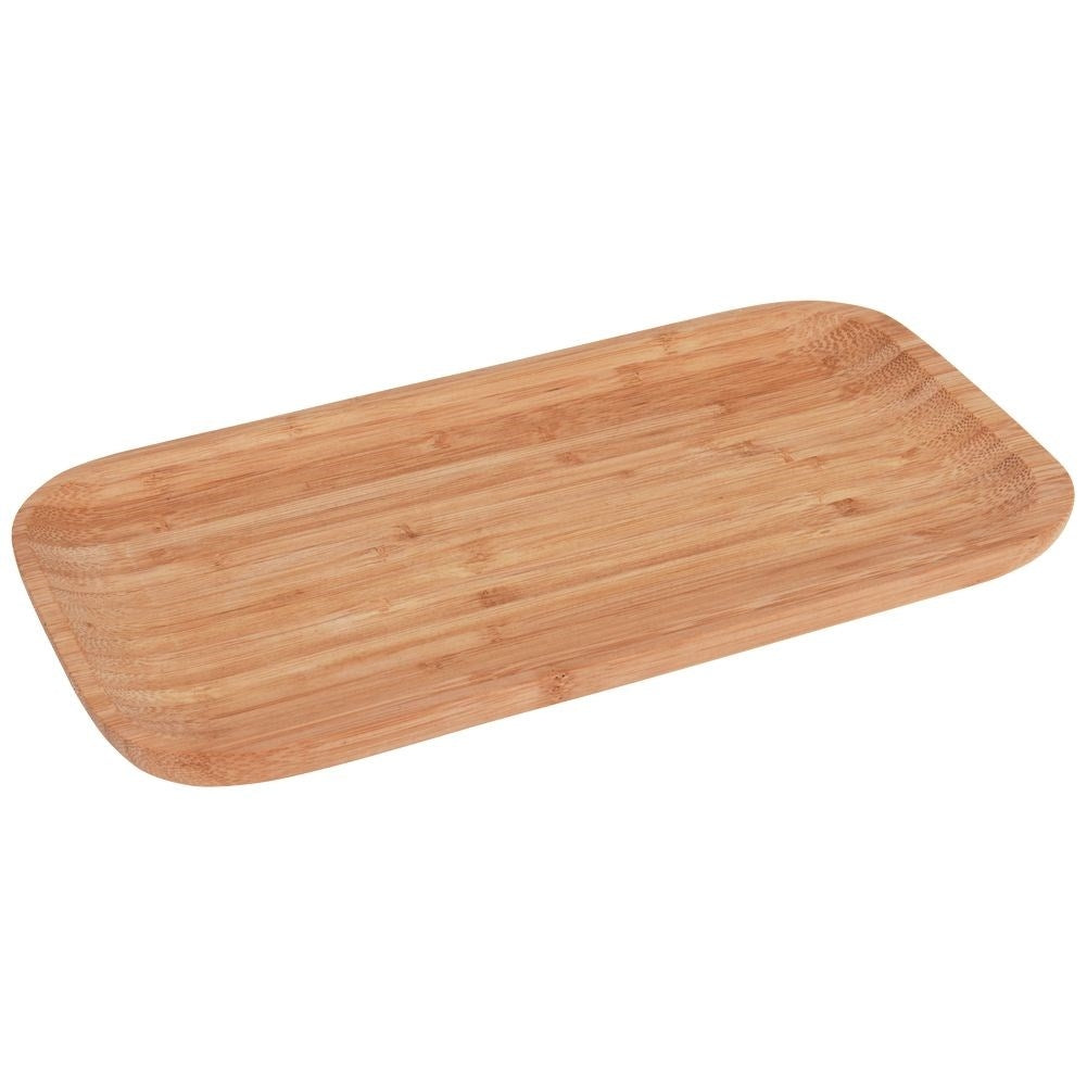 Bamboo plate for serving starters, dishes and desserts