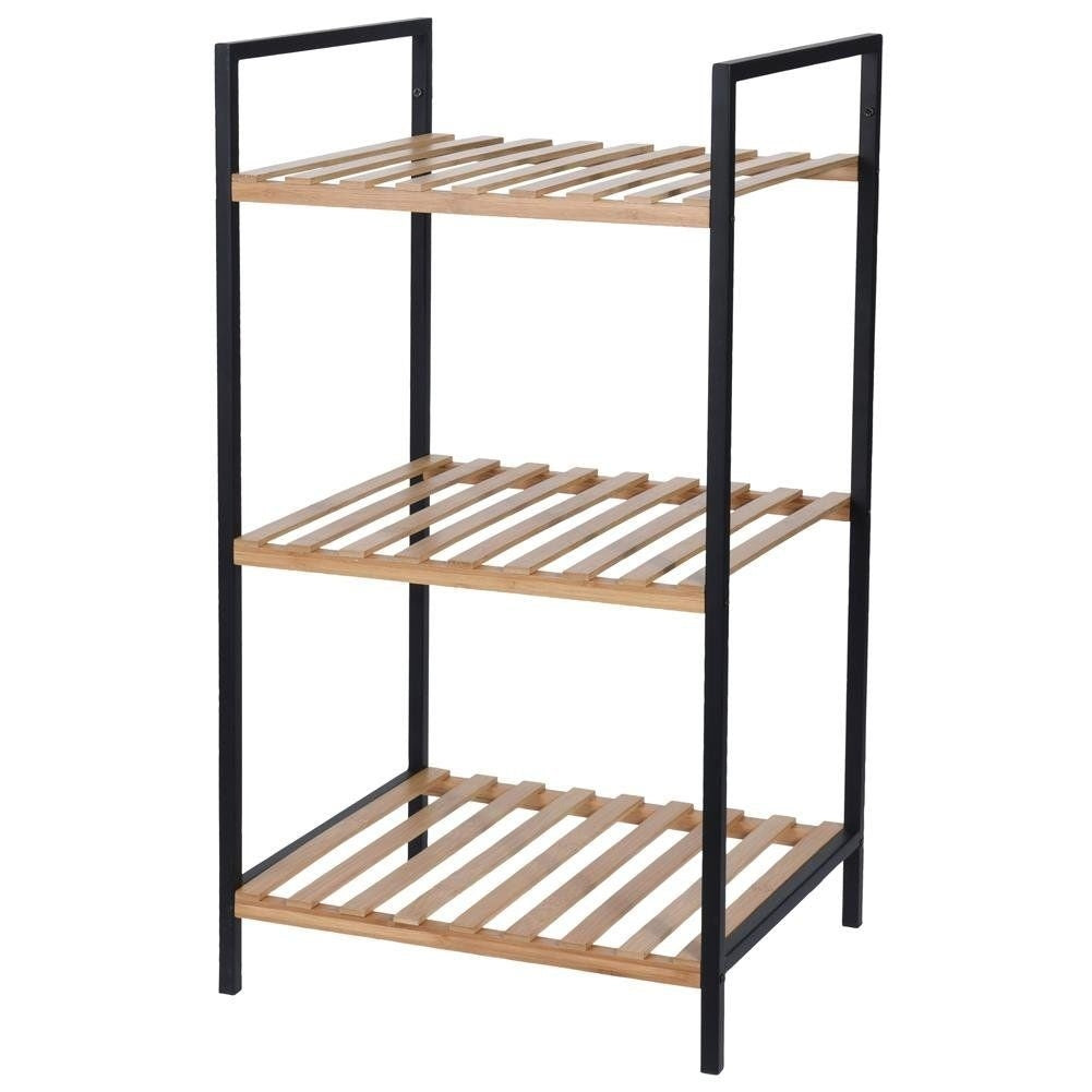Bamboo shelf for the bathroom - Storage of cosmetics & towels