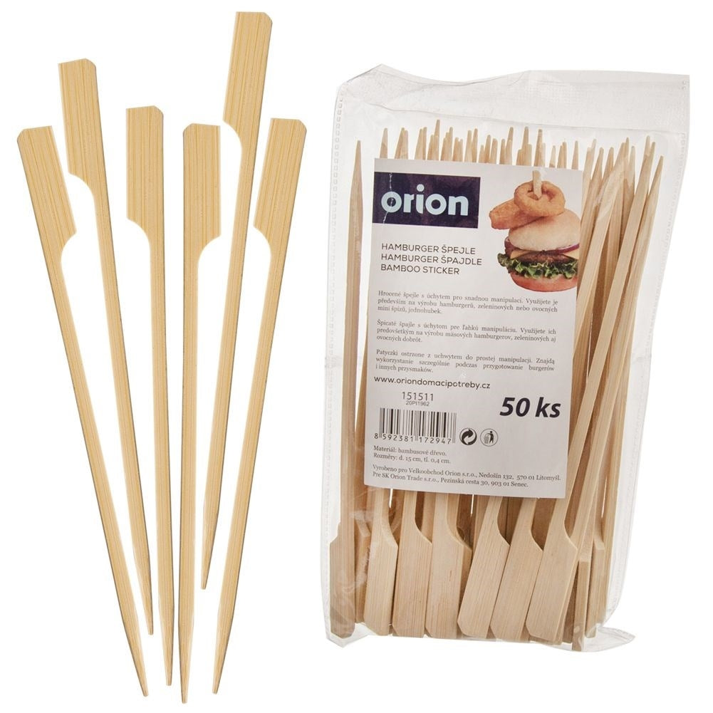 Bamboo sticks: Perfect for hamburgers, mini skewers and snacks