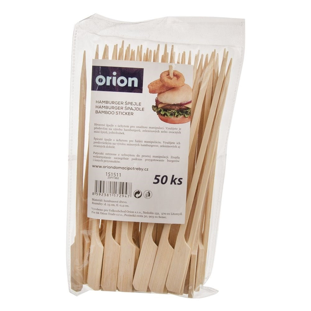 Bamboo sticks: Perfect for hamburgers, mini skewers and snacks