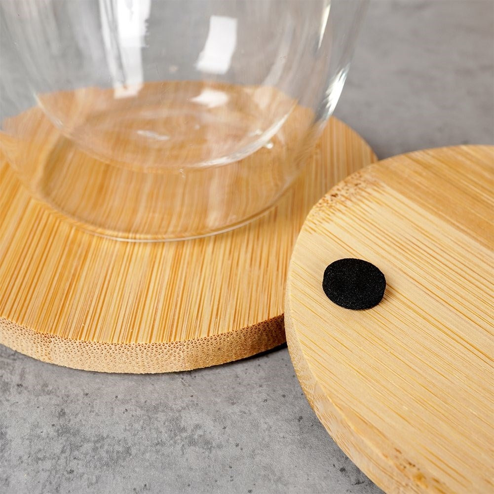 Bamboo wooden coasters for hot mugs - non-slip, natural