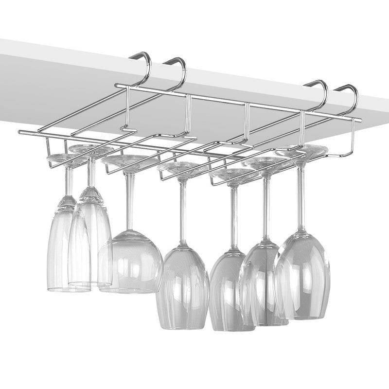 Bar Hanger for Glasses - Holds 12 Glasses, Easy Installation