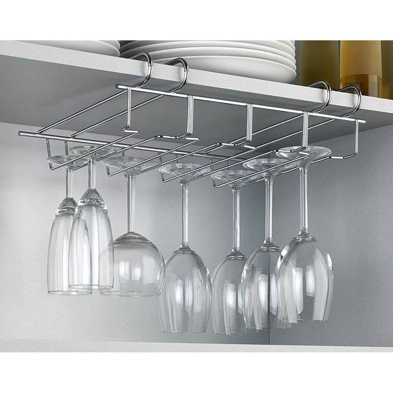 Bar Hanger for Glasses - Holds 12 Glasses, Easy Installation