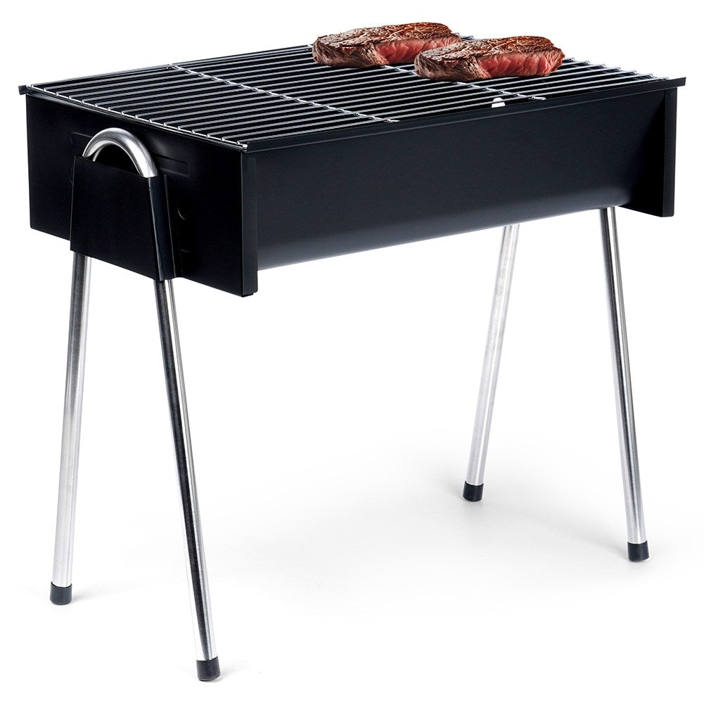 Barbecue charcoal with four legs, easy to assemble, removable grid