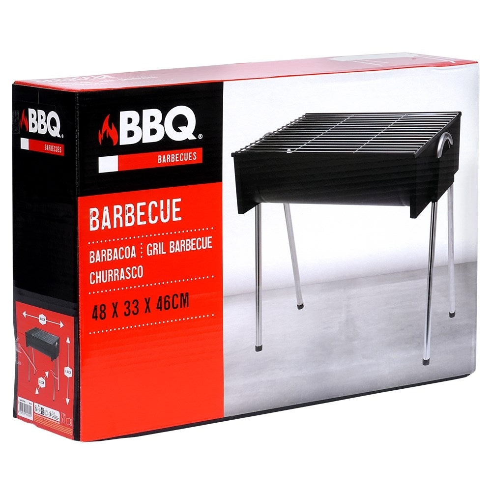 Barbecue charcoal with four legs, easy to assemble, removable grid