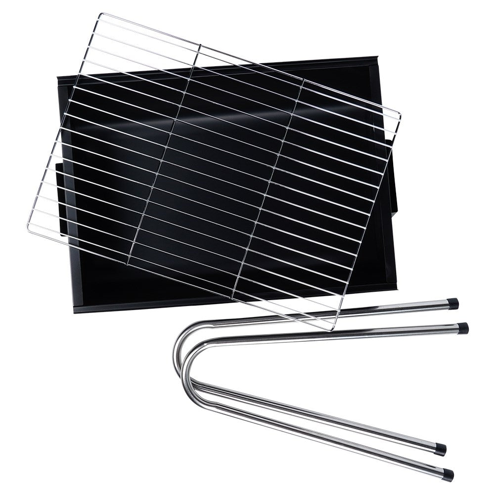 Barbecue charcoal with four legs, easy to assemble, removable grid