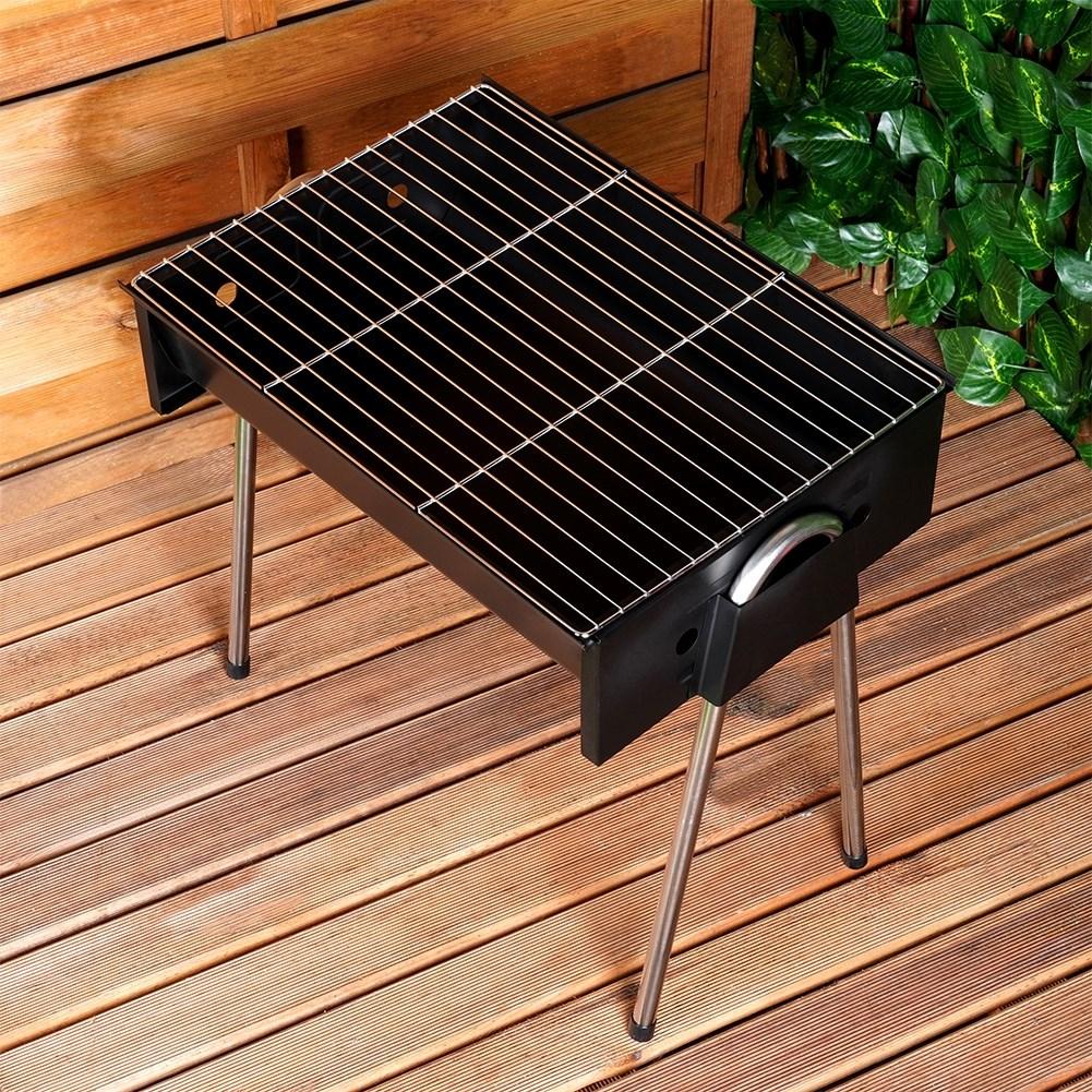 Barbecue charcoal with four legs, easy to assemble, removable grid