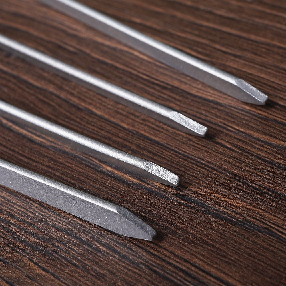 Barbecue skewer set: Four steel skewers for vegetables and meat