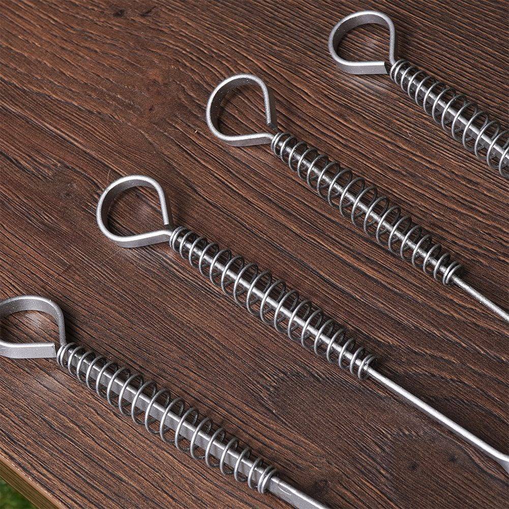 Barbecue skewer set: Four steel skewers for vegetables and meat