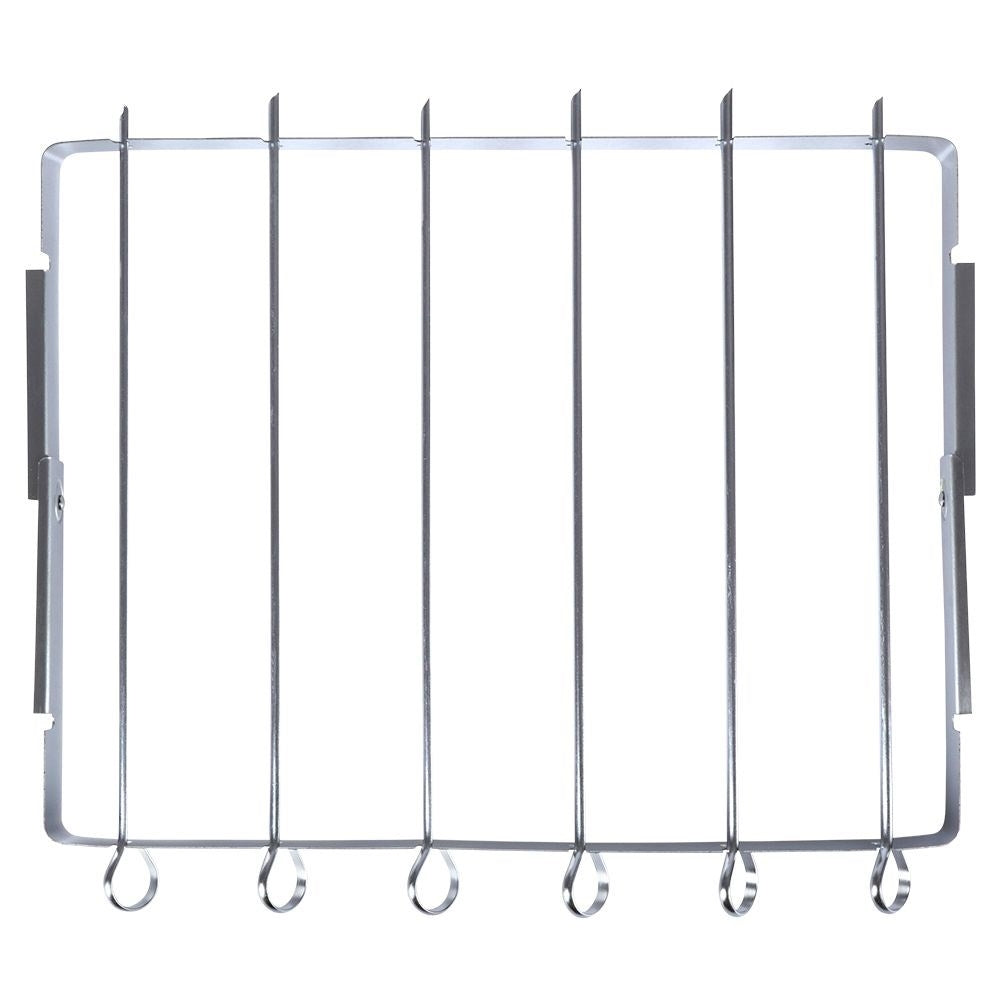 Barbecue skewer set in stainless steel with stand for perfect grilling