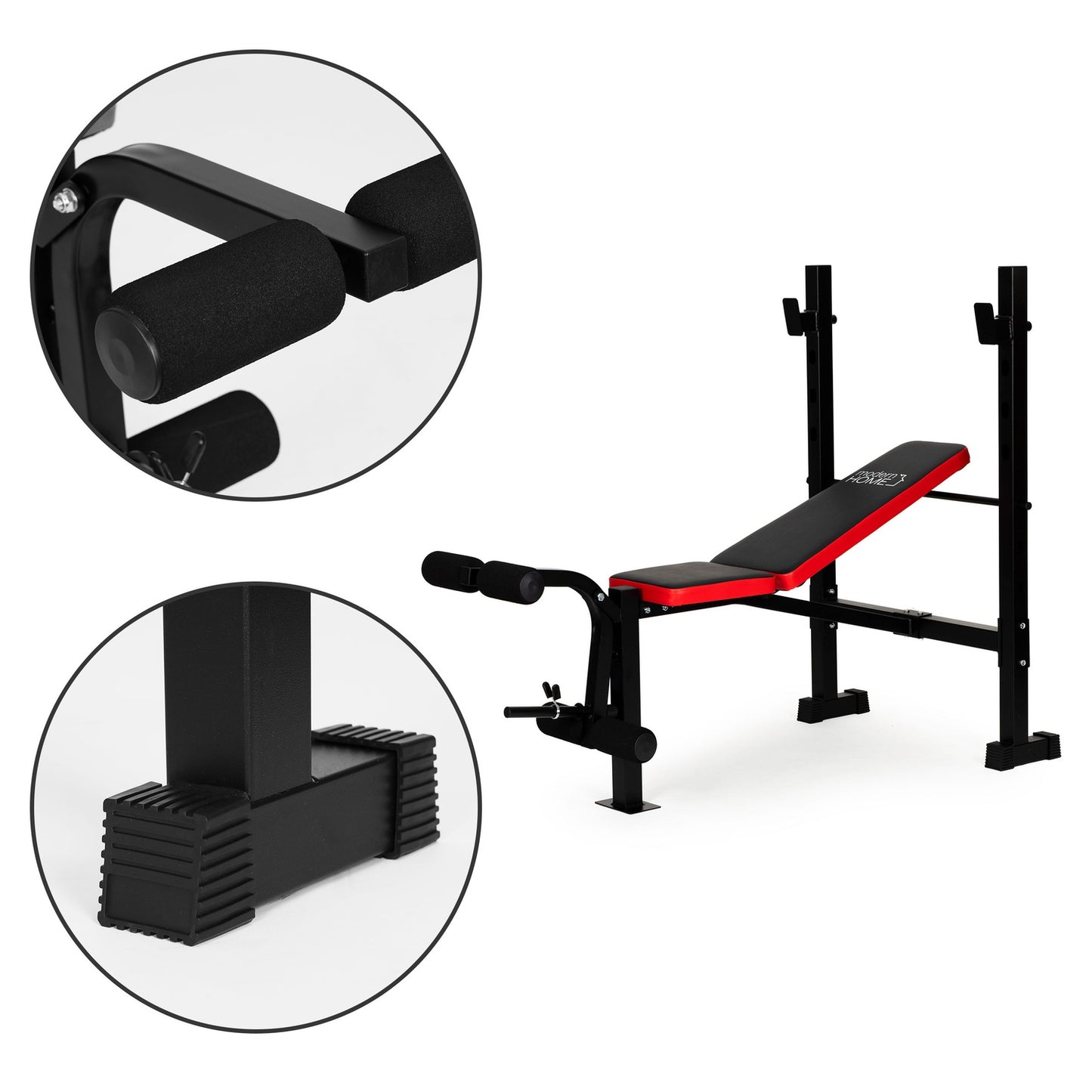 Barbell training bench with leg press
