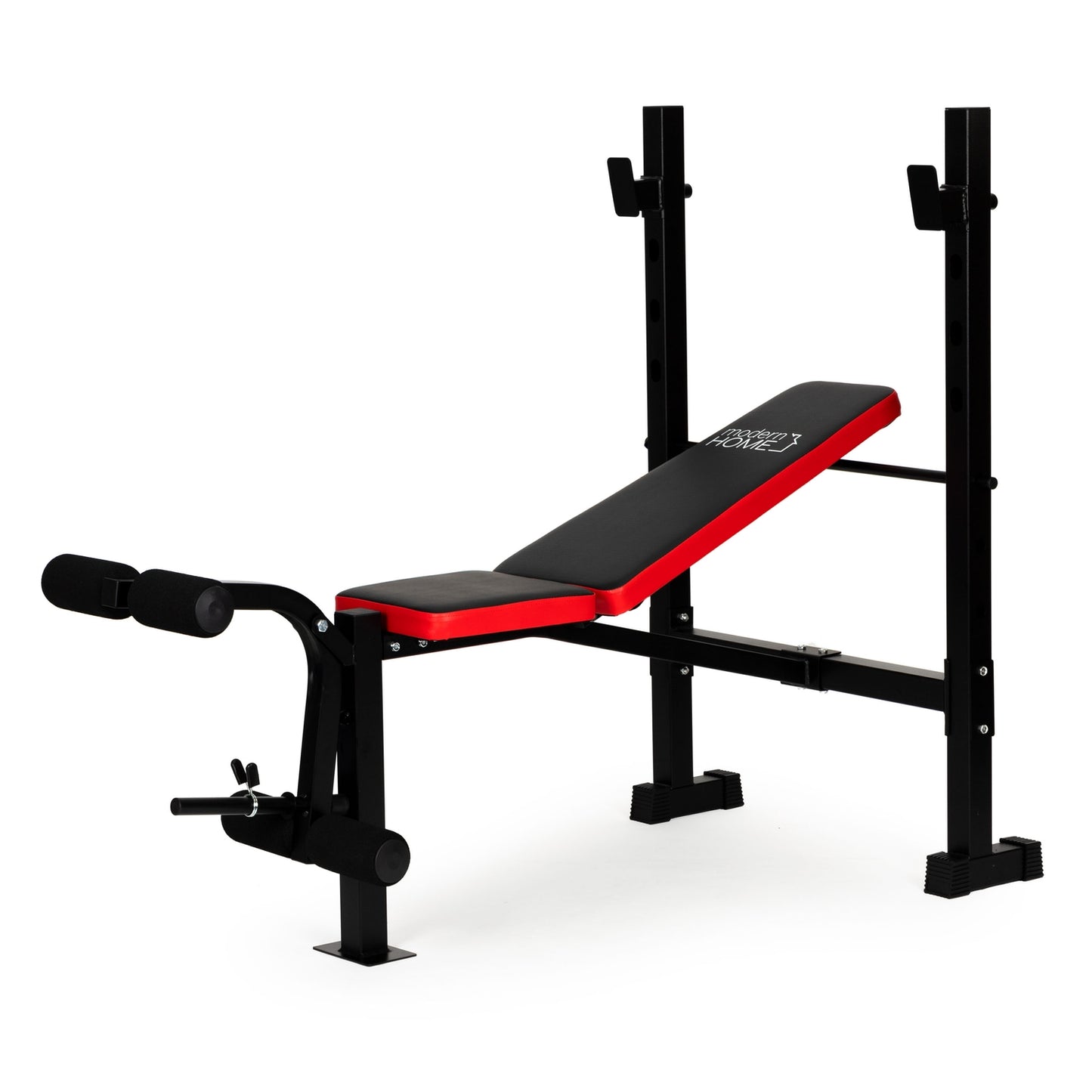 Barbell training bench with leg press