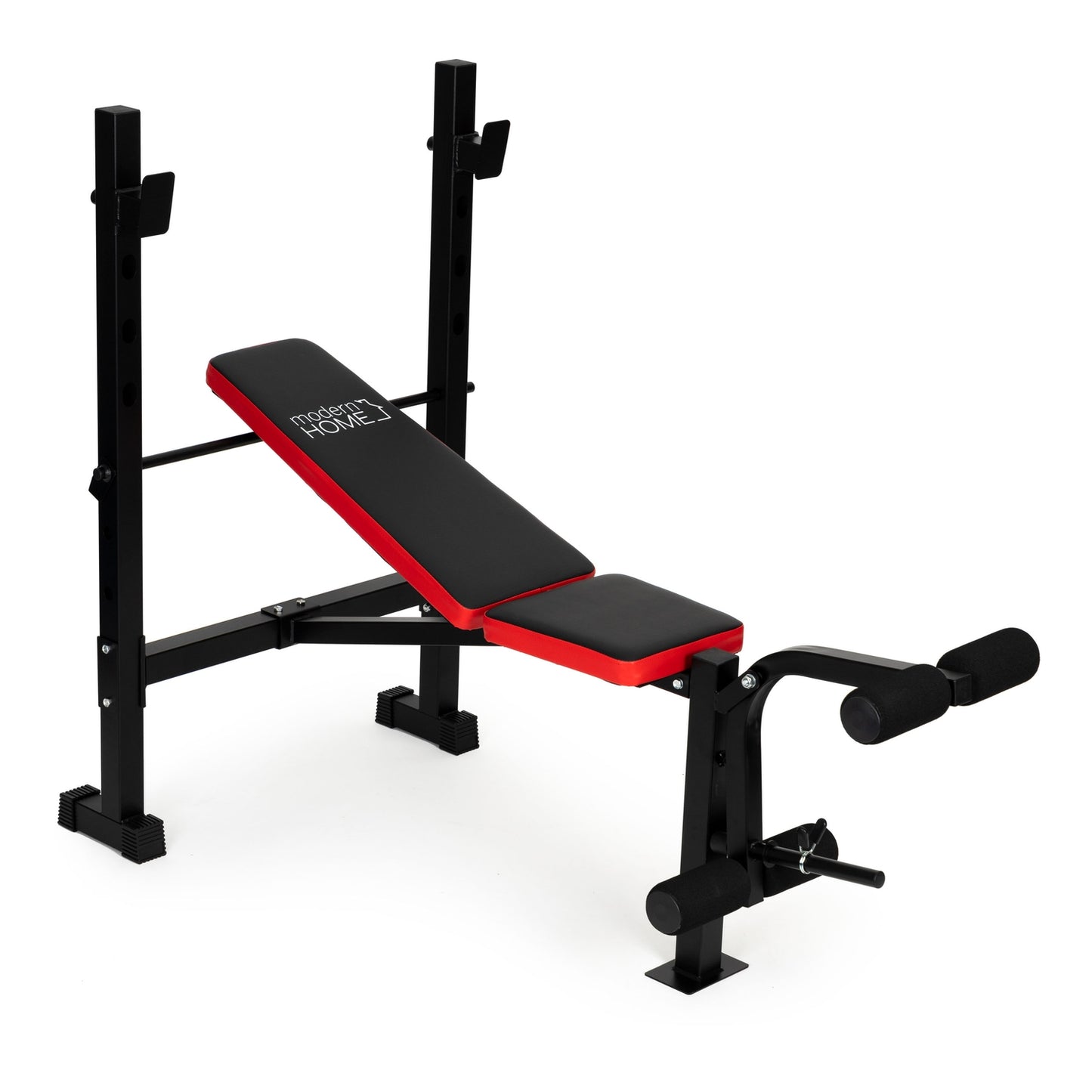 Barbell training bench with leg press
