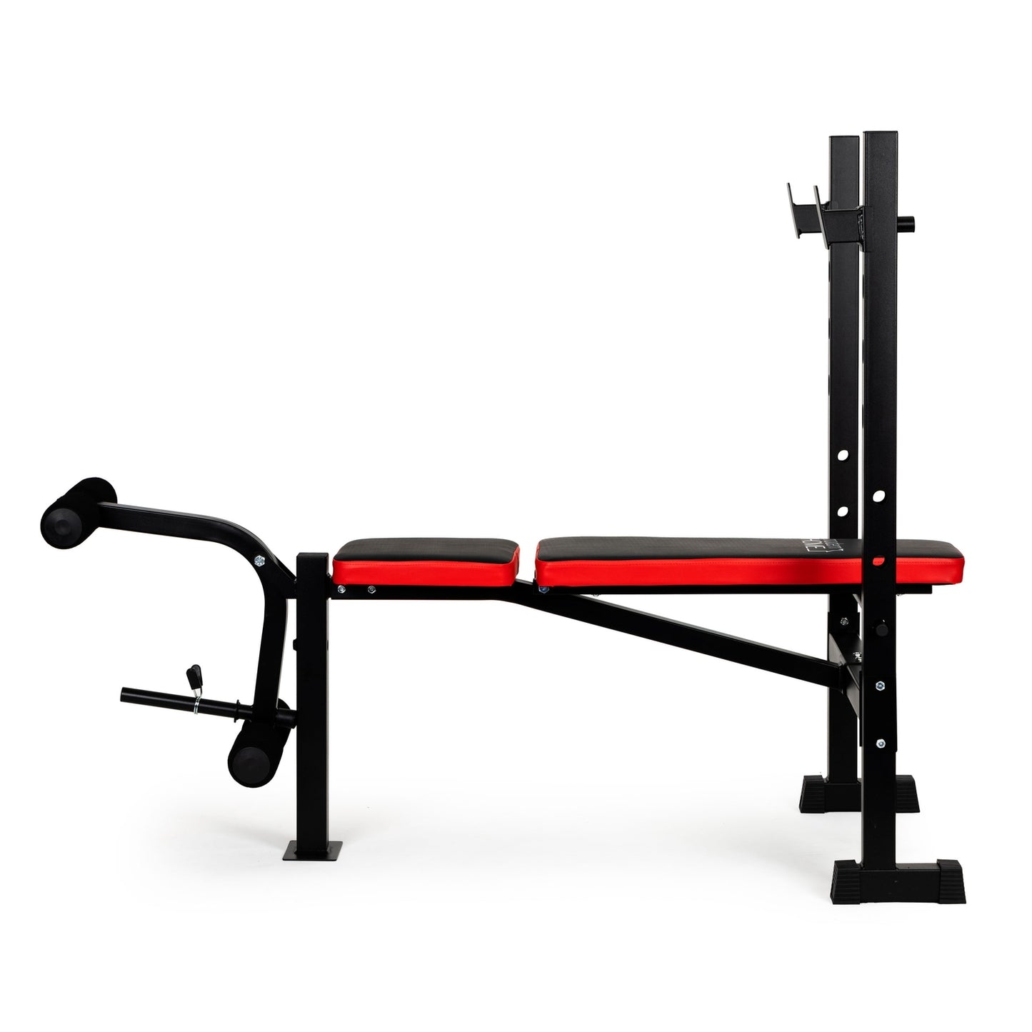 Barbell training bench with leg press