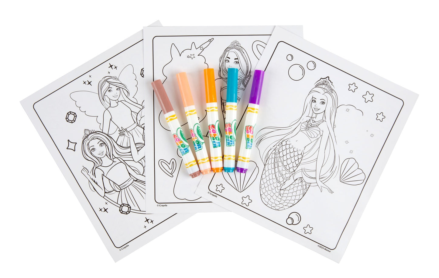 Barbie Color Wonder Markers with 18 Coloring Pages