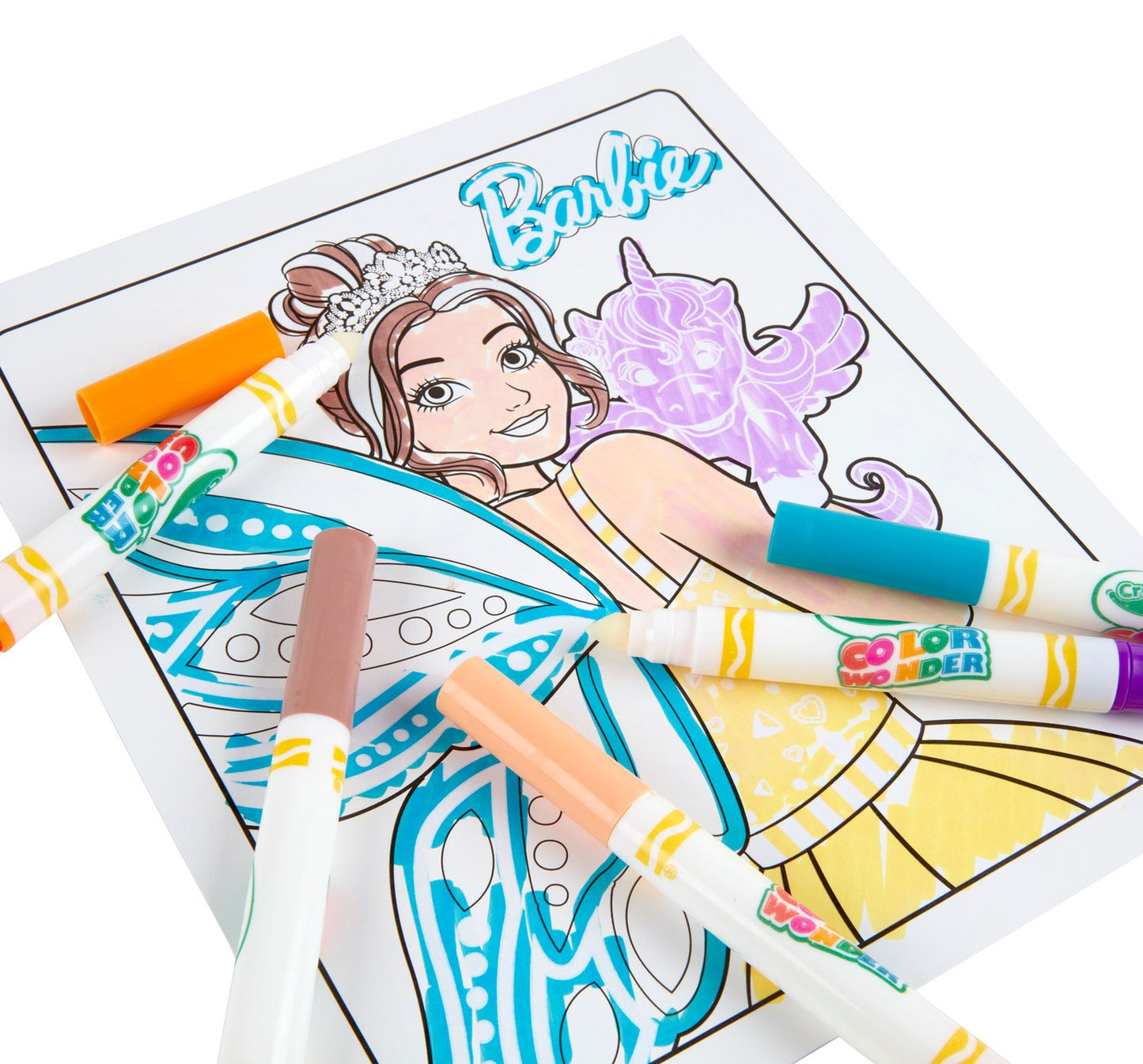 Barbie Color Wonder Markers with 18 Coloring Pages