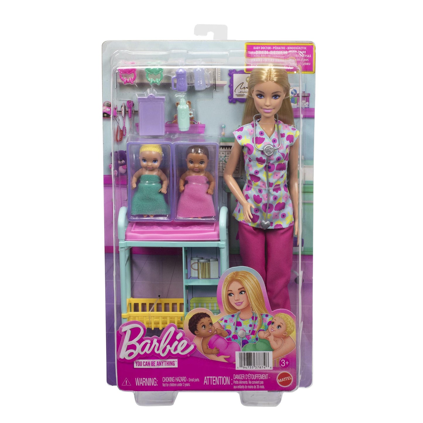 Barbie Doctor Playset with Twins and Medical Accessories