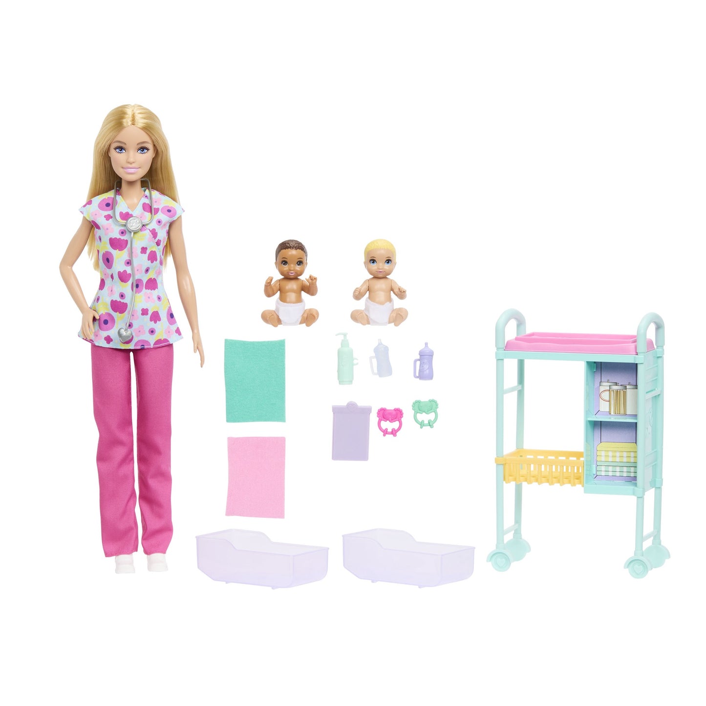 Barbie Doctor Playset with Twins and Medical Accessories