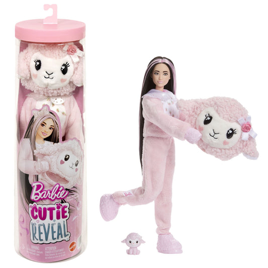 Barbie Doll with Pink Lamb Costume & 10 Surprises