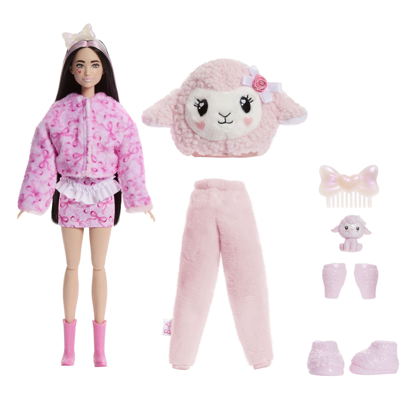 Barbie Doll with Pink Lamb Costume & 10 Surprises