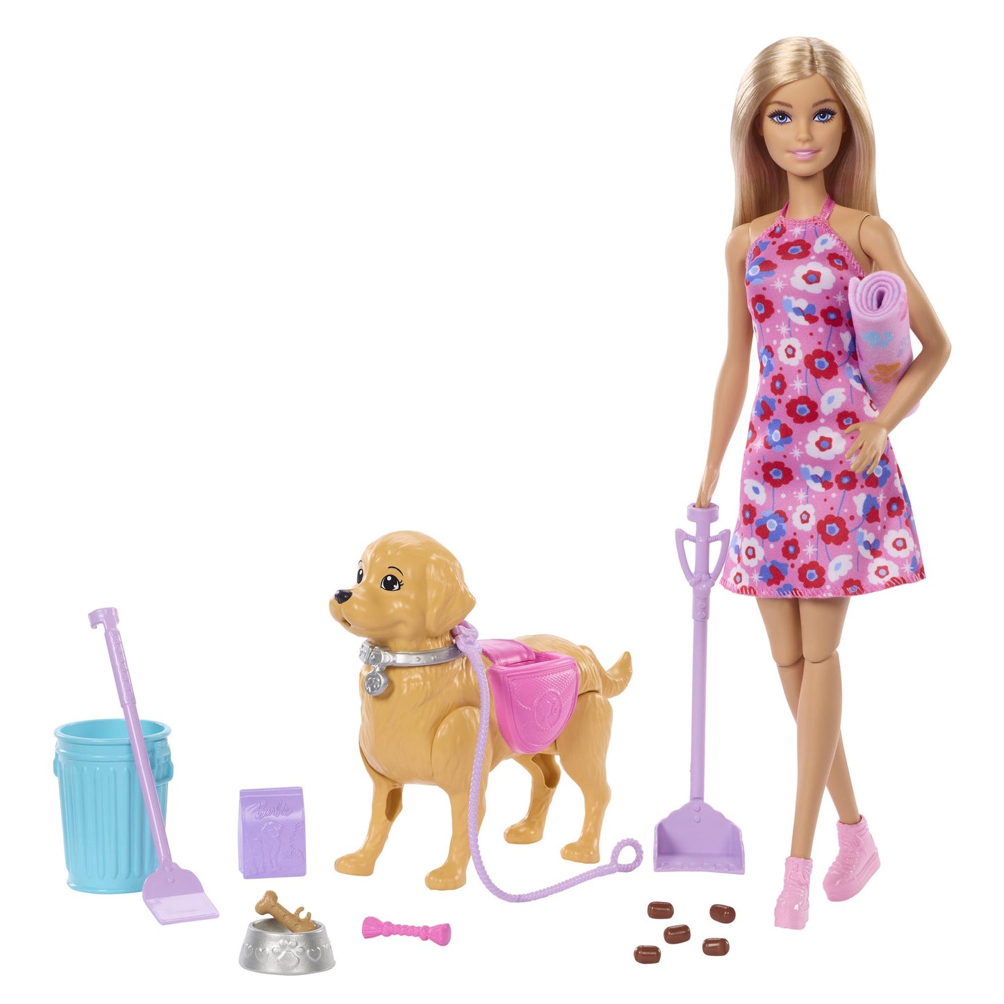 Barbie Doll with Walking Puppy and Accessories