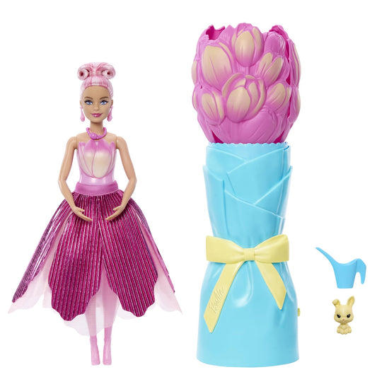 Barbie Flower Surprise Doll – Pink Tulip, Scented