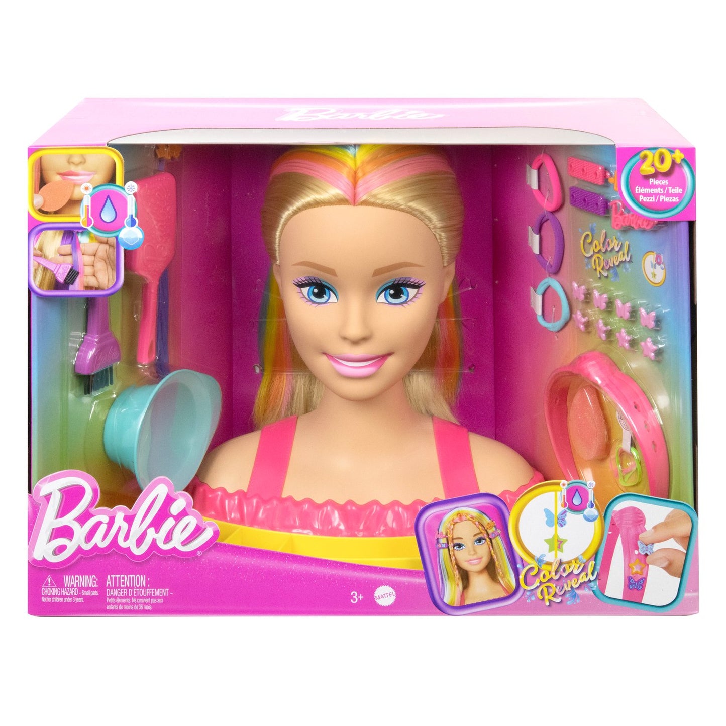 Barbie Neon Rainbow Deluxe Styling Head
