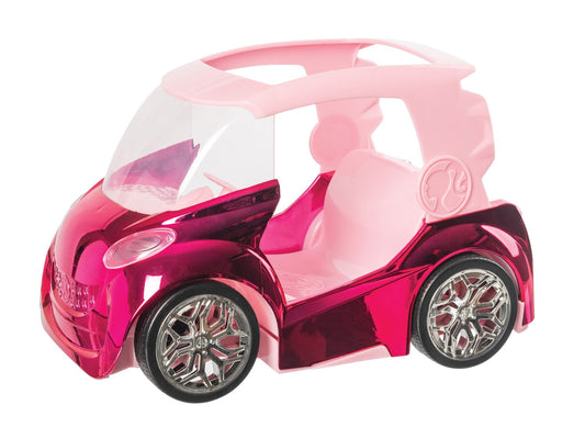 Barbie Pink RC City Car with Headlights, Fits 2 Dolls