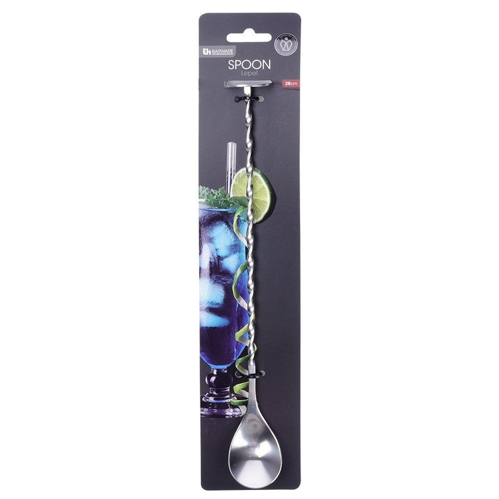 Bar spoon 28 cm - Stainless steel, spiral, cocktail mixing
