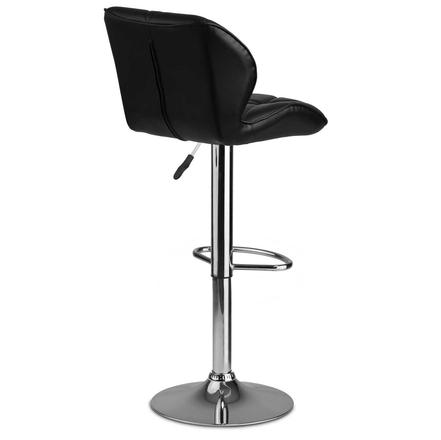 Bar stool with backrest Castel black - 2 pcs