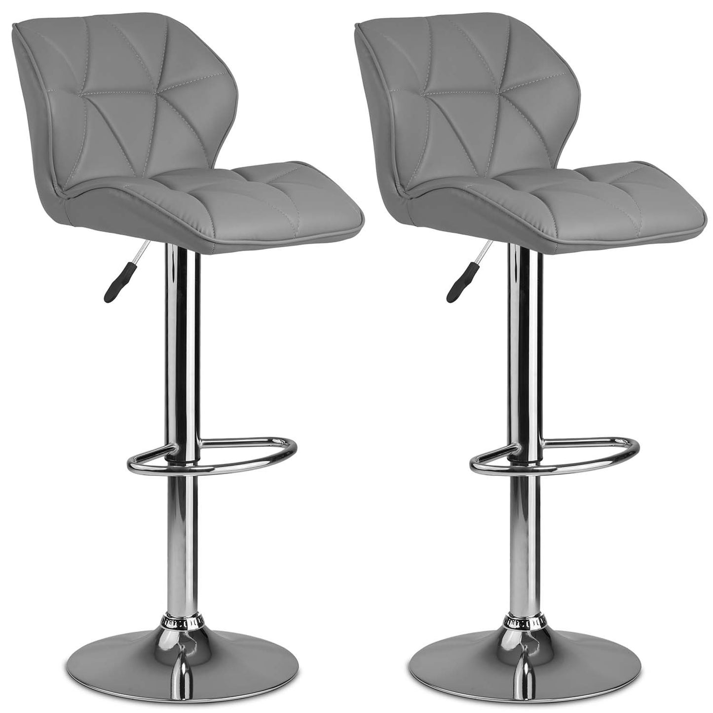 Bar stool with backrest Castel gray - 2 pieces