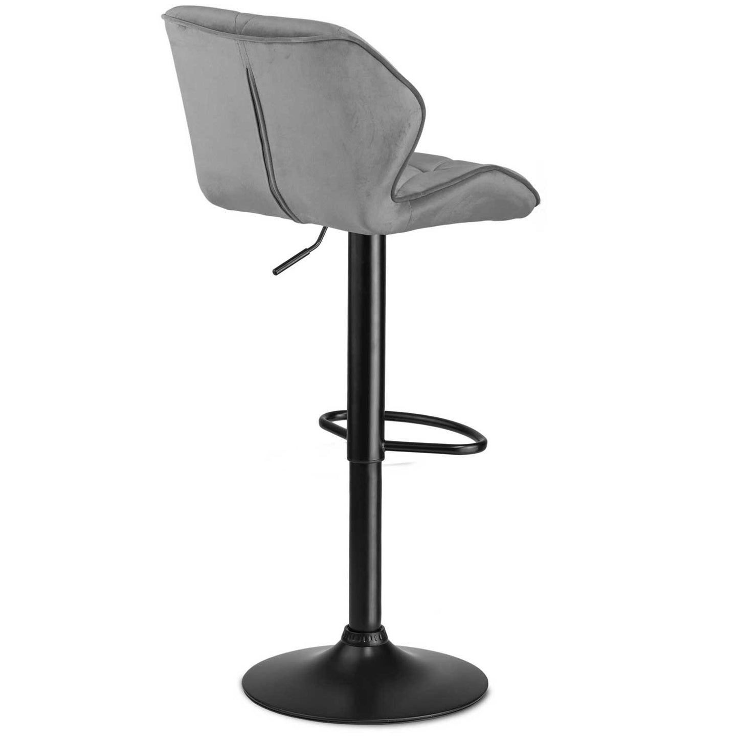 Bar stool with backrest Castel light gray