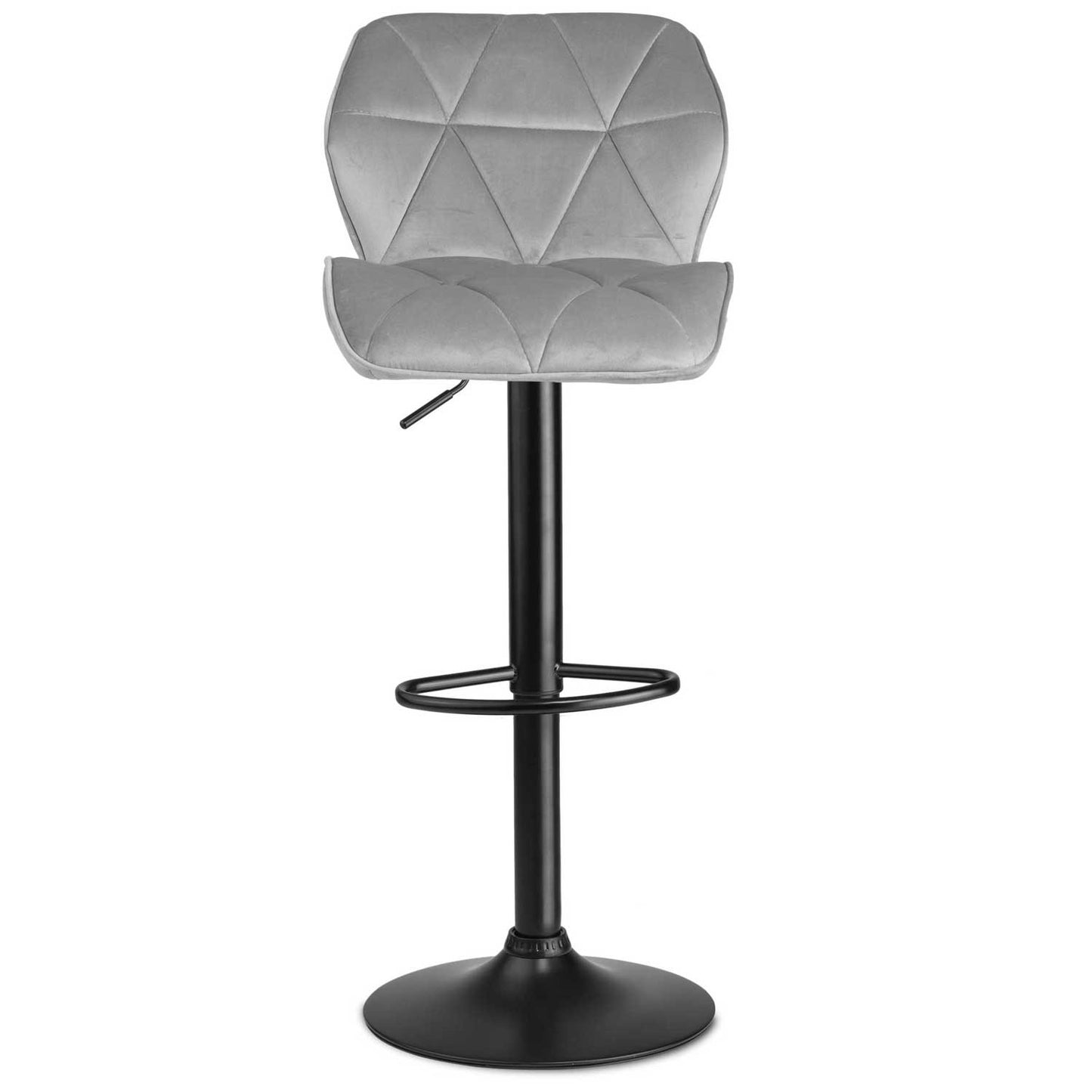 Bar stool with backrest Castel light gray