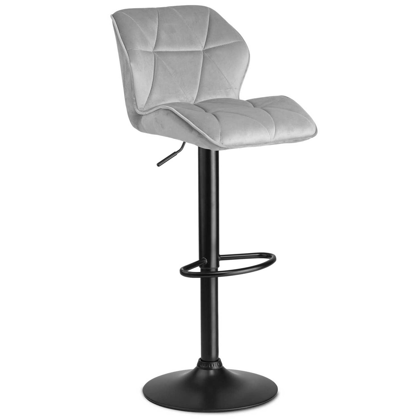 Bar stool with backrest Castel light gray