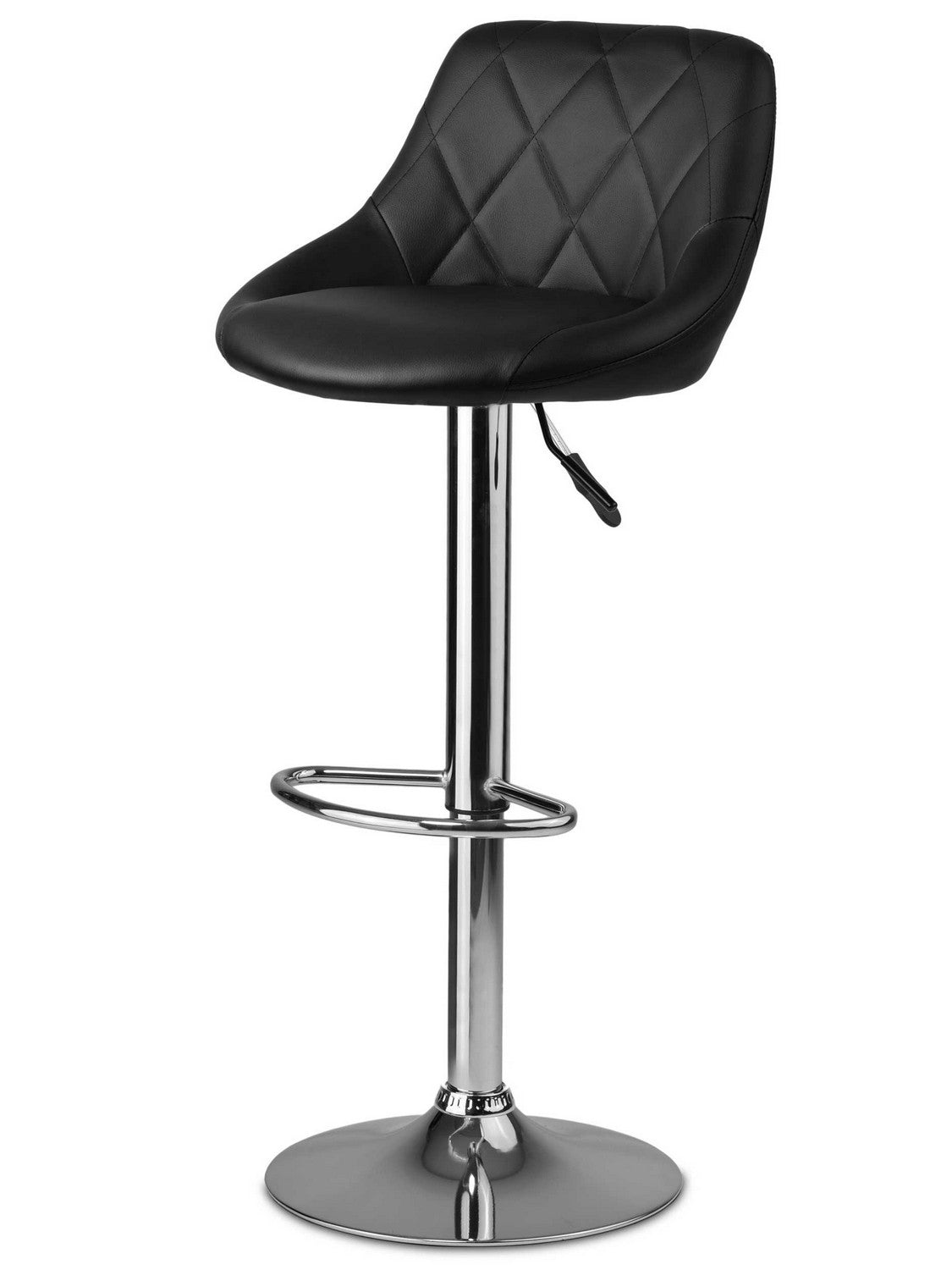 Bar stool with backrest Nerra black - 2 pieces