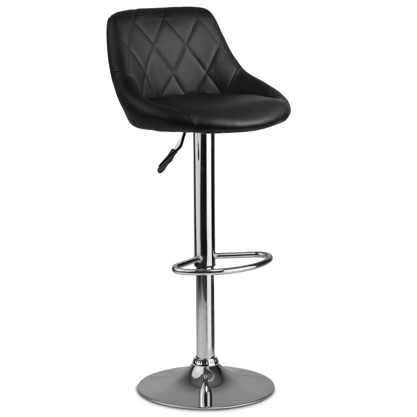 Bar stool with backrest Nerra black - 2 pieces